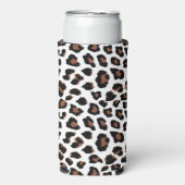 White leopard Print Seltzer Blikjeskoeler (Seltzer Voorkant)