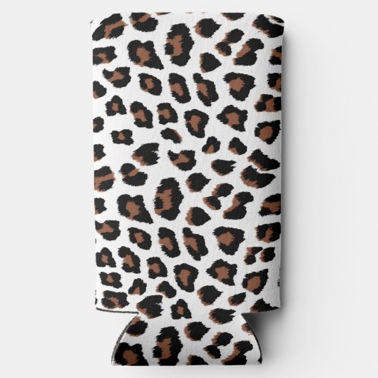 White leopard Print Seltzer Blikjeskoeler (Achterkant)