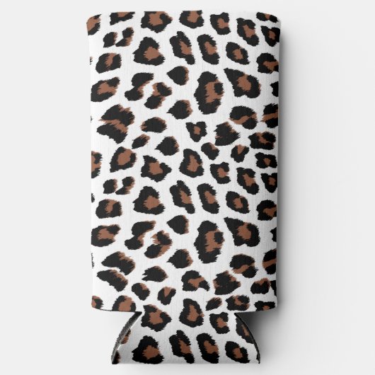 White leopard Print Seltzer Blikjeskoeler (Voorkant)