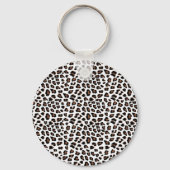 White leopard Print Sleutelhanger (Voorkant)
