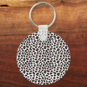 White leopard Print Sleutelhanger (Voorkant)