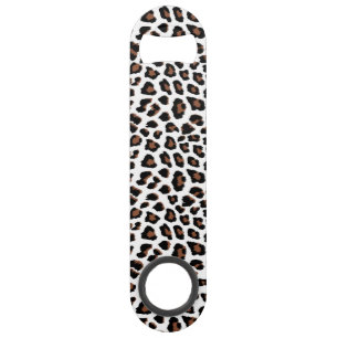 White leopard Print Speed Flessenopener