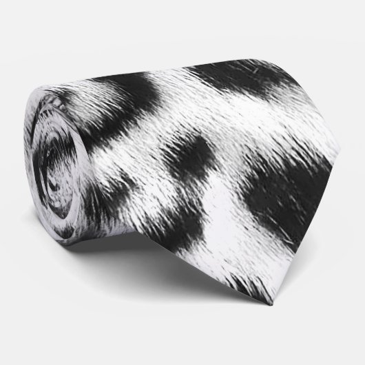 White leopard Print stropdas (Opgerold)