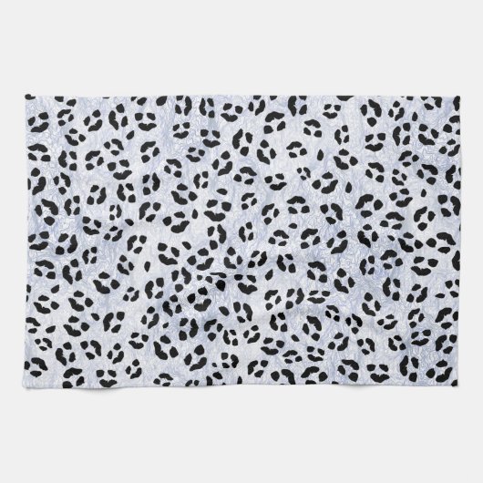 White leopard Print Theedoek (Horizontaal)