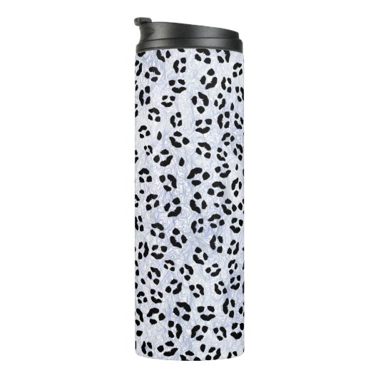 White leopard Print Thermosbeker (Geroteerd rechts)
