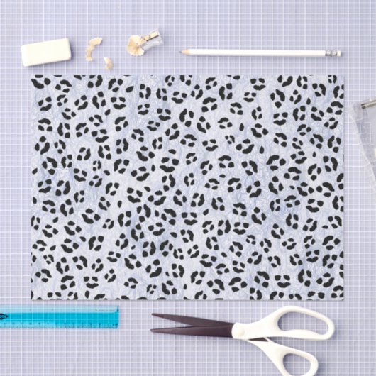 White leopard Print Tissuepapier (Craft)
