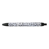 White leopard Print Zwarte Inkt Pen (Voorkant)