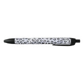 White leopard Print Zwarte Inkt Pen (Bodem)