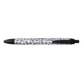 White leopard Print Zwarte Inkt Pen (Achterkant)