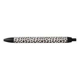 White leopard Print Zwarte Inkt Pen