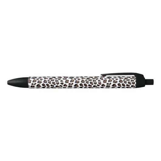 White leopard Print Zwarte Inkt Pen (Bovenkant)
