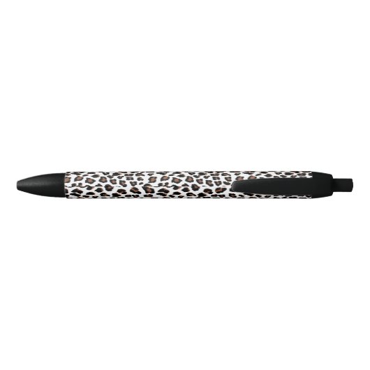 White leopard Print Zwarte Inkt Pen (Achterkant)