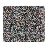 White Leopard Skin Print Cutting Board Snijplank (Voorkant)