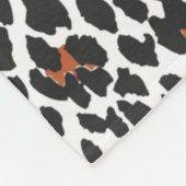 White Leopard Skin Print Fleece Deken (Hoek)