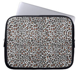White Leopard Skin Print Laptop-hoes Laptop Sleeve