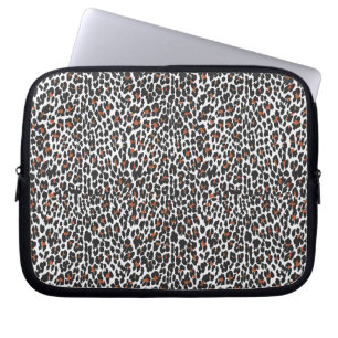 White Leopard Skin Print Laptop-hoes Laptop Sleeve