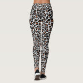 White Leopard Skin Print Leggings (Achterkant)