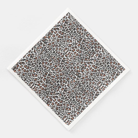 White Leopard Skin Print Servet (Hoek)