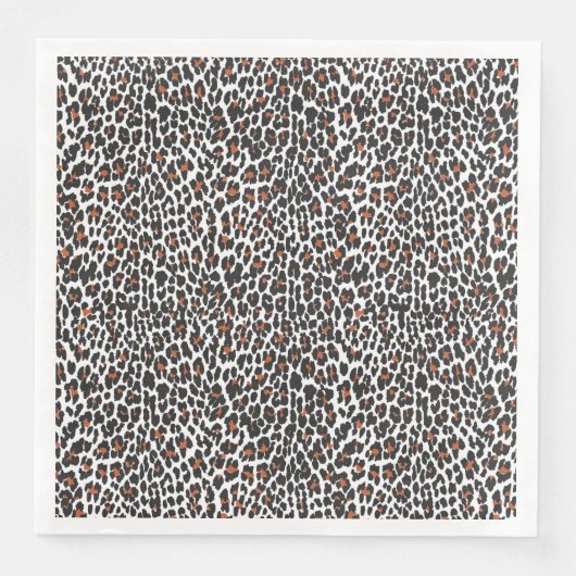White Leopard Skin Print Servet (Voorkant)