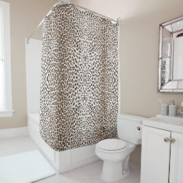White Leopard Skin Shower Curtain Douchegordijn