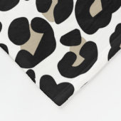 White leopard Skin Wild Cat Animal Print Patroon Fleece Deken (Hoek)