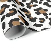 White Leopard spots patroon, vingerafdrukken van d Cadeaupapier (Rol Hoek)