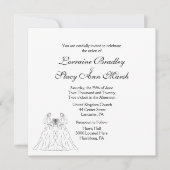 White Lesbian Wedding Uitnodiging (Voorkant)