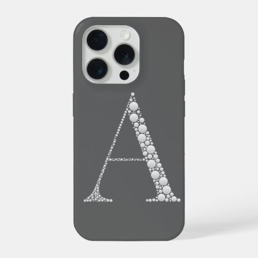 White Letter A – Minimal Monogram Phone Case Desig iPhone Hoesje (Achterkant)