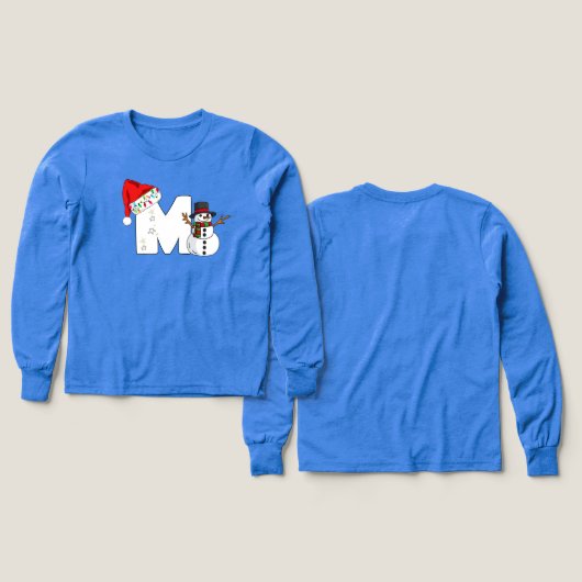 White letter m christmas gift  (Voorkant /achterkant)