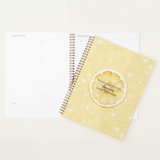 White Leven Geeft Je Citroenen Spreuk Planner (Display)
