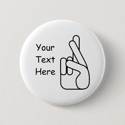White Lies Crossed Fingers Button (Voorkant)