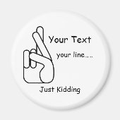 White Lies Crossed Fingers Magnet (Voorkant)