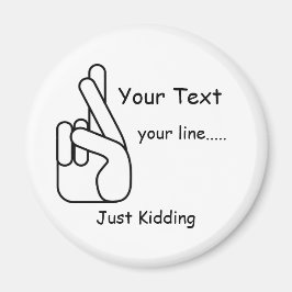 White Lies Crossed Fingers Magnet