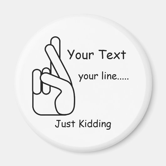 White Lies Crossed Fingers Magnet (Voorkant)