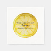 White Life geeft je citroenen citaat Servet (Voorkant)