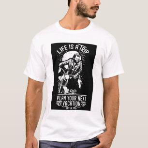 White Life is een reis biker grafisch T-shirt