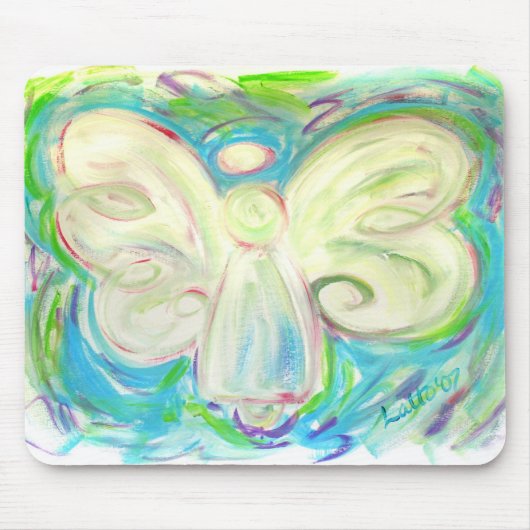 White Light Angel Mousepad Muismat (Voorkant)
