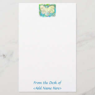 White Light Angel Stationery Briefpapier