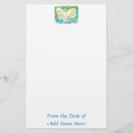 White Light Angel Stationery Briefpapier (Voorkant)