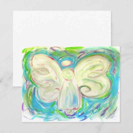 White Light Angel-uitnodiging Kaart (Voorkant / Achterkant)