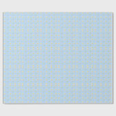 White & light blue Daisy Pattern Cadeaupapier (Vlak)