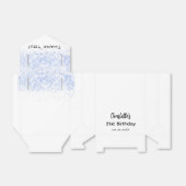 White light blue glitter sparkles name bedankt bedankdoosjes (Uitgevouwen)