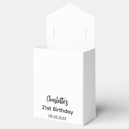 White light blue glitter sparkles name bedankt bedankdoosjes (Geopend)