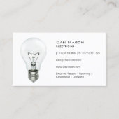 White Light Bulb-elektricien - Visitekaartje (Voorkant)