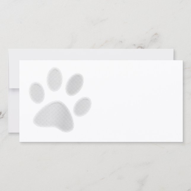 White/Light Grey Halftone Paw Print (Voorkant)