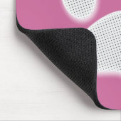 White/Light Grey Halftone Paw Print Muismat (Hoek)