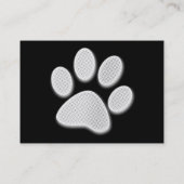 White/Light Grey Halftone Paw Print Visitekaartje (Achterkant)