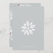 White & Light Grey Kerstmis Prettige feestdagen Feestdagenkaart (Voorkant / Achterkant)