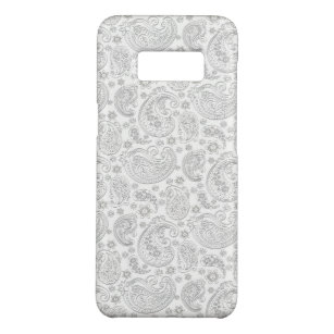 White & Light Grey  Paisley Pattern Case-Mate Samsung Galaxy S8 Hoesje