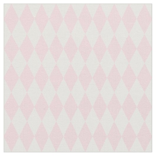 White & Light Pink Harlequin Diamonds Stof (Close Up)